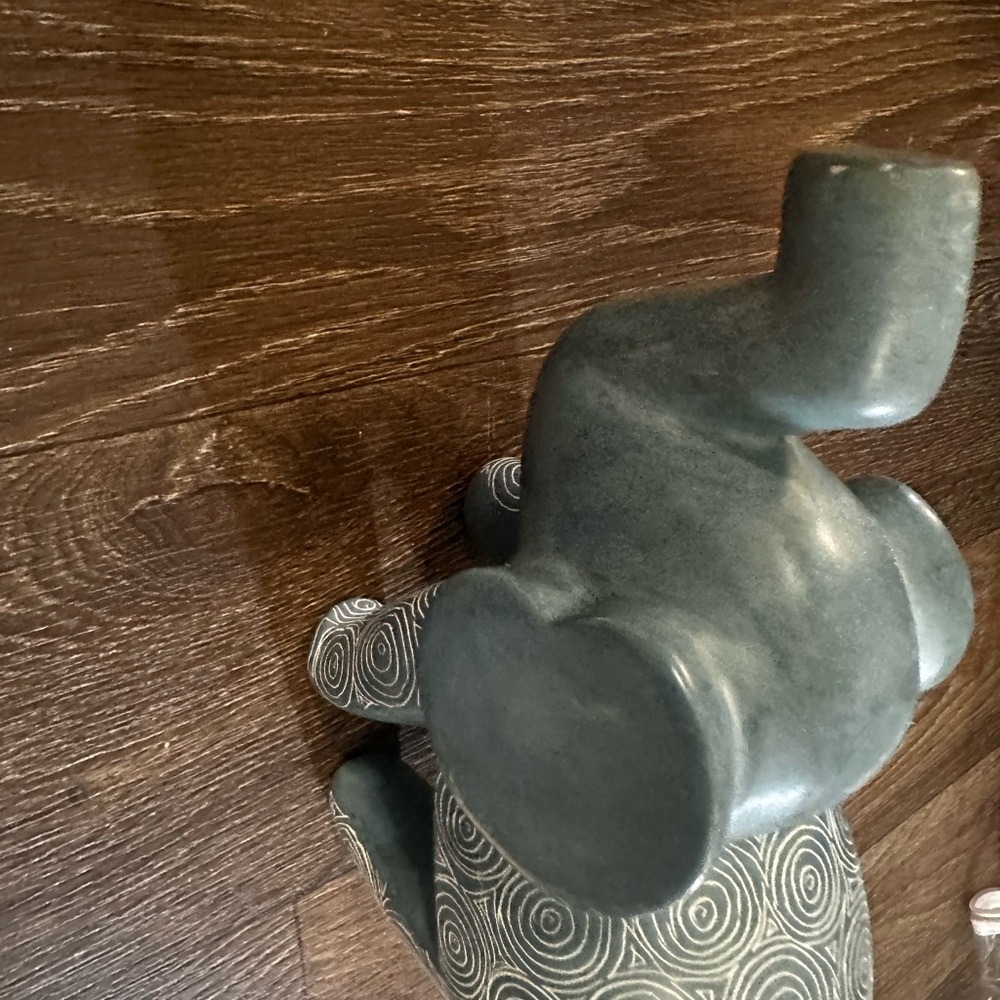 Abstract Elephant Sculpture in Green